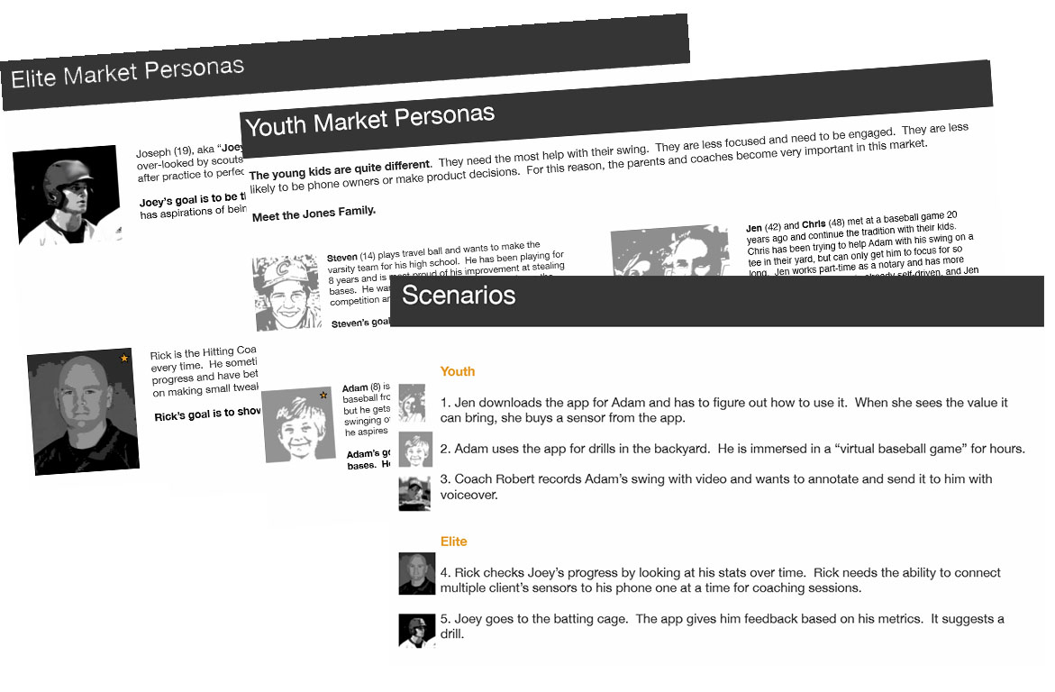 Persona and scenario examples