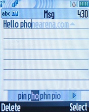 Motorola iTap text entry